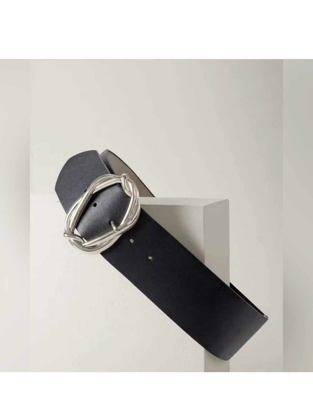 White House Black Market WHBM Leather Wide Belt Size Small